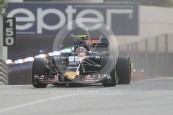 World © Octane Photographic Ltd. Scuderia Toro Rosso STR11 – Carlos Sainz. Thursday 26th May 2016, F1 Monaco GP Practice 1, Monaco, Monte Carlo. Digital Ref :