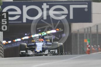 World © Octane Photographic Ltd. Sauber F1 Team C35 – Felipe Nasr. Thursday 26th May 2016, F1 Monaco GP Practice 1, Monaco, Monte Carlo. Digital Ref :