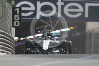 World © Octane Photographic Ltd. Mercedes AMG Petronas W07 Hybrid – Nico Rosberg. Thursday 26th May 2016, F1 Monaco GP Practice 1, Monaco, Monte Carlo. Digital Ref :