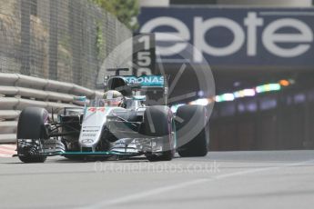 World © Octane Photographic Ltd. Mercedes AMG Petronas W07 Hybrid – Lewis Hamilton. Thursday 26th May 2016, F1 Monaco GP Practice 1, Monaco, Monte Carlo. Digital Ref :