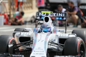 World © Octane Photographic Ltd. Williams Martini Racing, Williams Mercedes FW38 – Valtteri Bottas. Thursday 26th May 2016, F1 Monaco GP Practice 1, Monaco, Monte Carlo. Digital Ref :