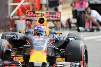 World © Octane Photographic Ltd. Red Bull Racing RB12 – Max Verstappen. Thursday 26th May 2016, F1 Monaco GP Practice 1, Monaco, Monte Carlo. Digital Ref :