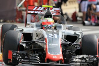 World © Octane Photographic Ltd. Haas F1 Team VF-16 - Esteban Gutierrez. Thursday 26th May 2016, F1 Monaco GP Practice 1, Monaco, Monte Carlo. Digital Ref :