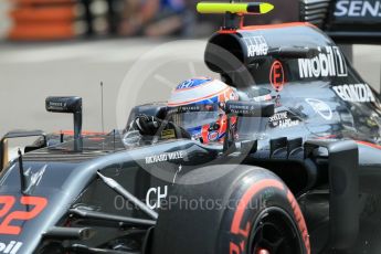World © Octane Photographic Ltd. McLaren Honda MP4-31 – Jenson Button. Thursday 26th May 2016, F1 Monaco GP Practice 1, Monaco, Monte Carlo. Digital Ref :