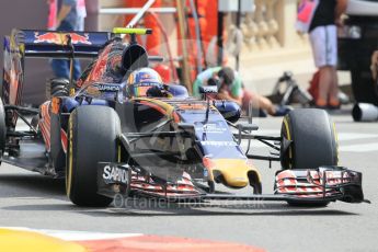 World © Octane Photographic Ltd. Scuderia Toro Rosso STR11 – Carlos Sainz. Thursday 26th May 2016, F1 Monaco GP Practice 1, Monaco, Monte Carlo. Digital Ref :