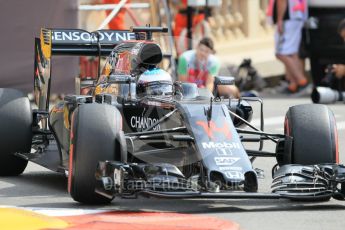 World © Octane Photographic Ltd. McLaren Honda MP4-31 – Fernando Alonso. Thursday 26th May 2016, F1 Monaco GP Practice 1, Monaco, Monte Carlo. Digital Ref :