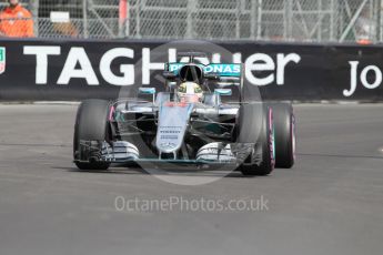 World © Octane Photographic Ltd. Mercedes AMG Petronas W07 Hybrid – Lewis Hamilton. Thursday 26th May 2016, F1 Monaco GP Practice 1, Monaco, Monte Carlo. Digital Ref :