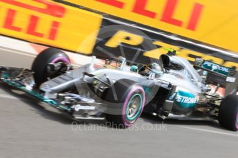 World © Octane Photographic Ltd. Mercedes AMG Petronas W07 Hybrid – Nico Rosberg. Thursday 26th May 2016, F1 Monaco GP Practice 1, Monaco, Monte Carlo. Digital Ref :