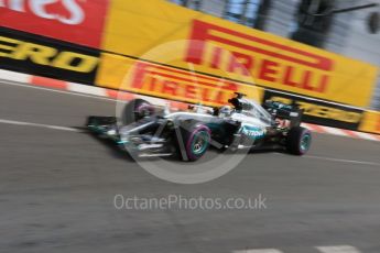 World © Octane Photographic Ltd. Mercedes AMG Petronas W07 Hybrid – Lewis Hamilton. Thursday 26th May 2016, F1 Monaco GP Practice 1, Monaco, Monte Carlo. Digital Ref :