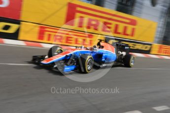 World © Octane Photographic Ltd. Manor Racing MRT05 - Pascal Wehrlein. Thursday 26th May 2016, F1 Monaco GP Practice 1, Monaco, Monte Carlo. Digital Ref :