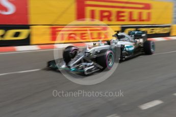 World © Octane Photographic Ltd. Mercedes AMG Petronas W07 Hybrid – Lewis Hamilton. Thursday 26th May 2016, F1 Monaco GP Practice 1, Monaco, Monte Carlo. Digital Ref :