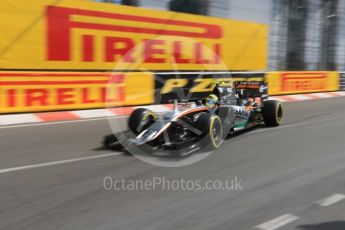 World © Octane Photographic Ltd. Sahara Force India VJM09 - Sergio Perez. Thursday 26th May 2016, F1 Monaco GP Practice 1, Monaco, Monte Carlo. Digital Ref :
