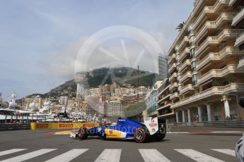 World © Octane Photographic Ltd. Sauber F1 Team C35 – Marcus Ericsson. Thursday 26th May 2016, F1 Monaco GP Practice 1, Monaco, Monte Carlo. Digital Ref :