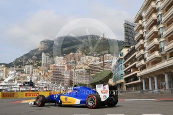 World © Octane Photographic Ltd. Sauber F1 Team C35 – Felipe Nasr. Thursday 26th May 2016, F1 Monaco GP Practice 1, Monaco, Monte Carlo. Digital Ref :