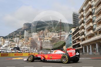 World © Octane Photographic Ltd. Scuderia Ferrari SF16-H – Sebastian Vettel. Thursday 26th May 2016, F1 Monaco GP Practice 1, Monaco, Monte Carlo. Digital Ref :