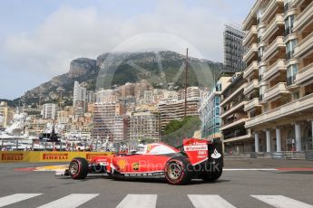 World © Octane Photographic Ltd. Scuderia Ferrari SF16-H – Kimi Raikkonen. Thursday 26th May 2016, F1 Monaco GP Practice 1, Monaco, Monte Carlo. Digital Ref :
