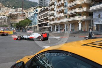 World © Octane Photographic Ltd. Haas F1 Team VF-16 – Romain Grosjean. Thursday 26th May 2016, F1 Monaco GP Practice 1, Monaco, Monte Carlo. Digital Ref :