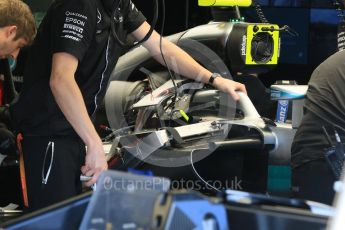 World © Octane Photographic Ltd. Mercedes AMG Petronas W07 Hybrid - Engine. Thursday 26th May 2016, F1 Monaco GP Practice 1, Monaco, Monte Carlo. Digital Ref :
