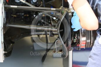 World © Octane Photographic Ltd. Scuderia Toro Rosso STR11 – Front Suspension turning vane. Thursday 26th May 2016, F1 Monaco GP Practice 1, Monaco, Monte Carlo. Digital Ref :