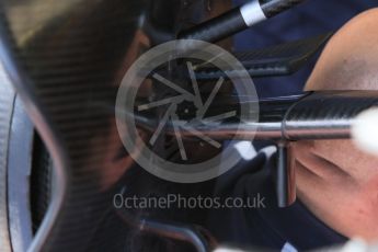 World © Octane Photographic Ltd. Scuderia Toro Rosso STR11 – Front Suspension turning vane. Thursday 26th May 2016, F1 Monaco GP Practice 1, Monaco, Monte Carlo. Digital Ref :