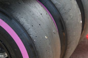 World © Octane Photographic Ltd. Worn Pirelli Ultrasoft tyres. Thursday 26th May 2016, F1 Monaco GP Practice 1, Monaco, Monte Carlo. Digital Ref :