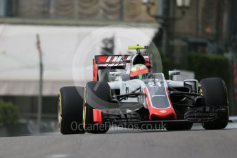 World © Octane Photographic Ltd. Haas F1 Team VF-16 - Esteban Gutierrez. Thursday 26th May 2016, F1 Monaco GP Practice 1, Monaco, Monte Carlo. Digital Ref :