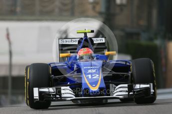 World © Octane Photographic Ltd. Sauber F1 Team C35 – Felipe Nasr. Thursday 26th May 2016, F1 Monaco GP Practice 1, Monaco, Monte Carlo. Digital Ref :