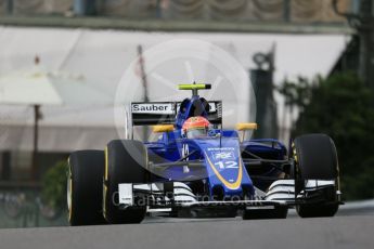World © Octane Photographic Ltd. Sauber F1 Team C35 – Felipe Nasr. Thursday 26th May 2016, F1 Monaco GP Practice 1, Monaco, Monte Carlo. Digital Ref :