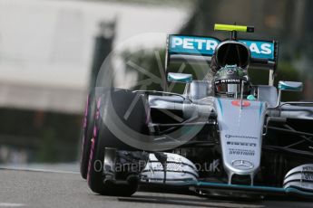 World © Octane Photographic Ltd. Mercedes AMG Petronas W07 Hybrid – Nico Rosberg. Thursday 26th May 2016, F1 Monaco GP Practice 1, Monaco, Monte Carlo. Digital Ref :