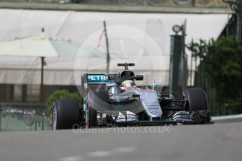 World © Octane Photographic Ltd. Mercedes AMG Petronas W07 Hybrid – Lewis Hamilton. Thursday 26th May 2016, F1 Monaco GP Practice 1, Monaco, Monte Carlo. Digital Ref :