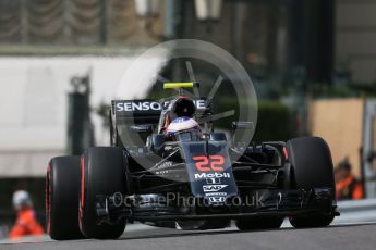 World © Octane Photographic Ltd. McLaren Honda MP4-31 – Jenson Button. Thursday 26th May 2016, F1 Monaco GP Practice 1, Monaco, Monte Carlo. Digital Ref :