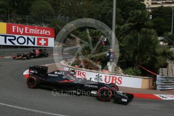 World © Octane Photographic Ltd. McLaren Honda MP4-31 – Jenson Button. Thursday 26th May 2016, F1 Monaco GP Practice 1, Monaco, Monte Carlo. Digital Ref :