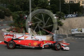 World © Octane Photographic Ltd. Scuderia Ferrari SF16-H – Kimi Raikkonen. Thursday 26th May 2016, F1 Monaco GP Practice 1, Monaco, Monte Carlo. Digital Ref :