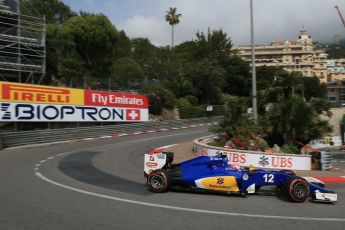 World © Octane Photographic Ltd. Sauber F1 Team C35 – Felipe Nasr. Thursday 26th May 2016, F1 Monaco GP Practice 1, Monaco, Monte Carlo. Digital Ref :