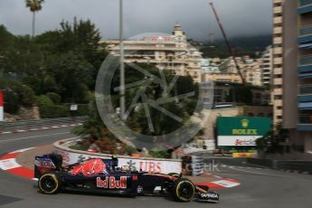 World © Octane Photographic Ltd. Scuderia Toro Rosso STR11 – Carlos Sainz. Thursday 26th May 2016, F1 Monaco GP Practice 1, Monaco, Monte Carlo. Digital Ref :