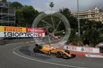 World © Octane Photographic Ltd. Renault Sport F1 Team RS16 - Kevin Magnussen. Thursday 26th May 2016, F1 Monaco GP Practice 1, Monaco, Monte Carlo. Digital Ref :