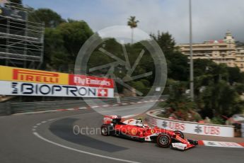 World © Octane Photographic Ltd. Scuderia Ferrari SF16-H – Kimi Raikkonen. Thursday 26th May 2016, F1 Monaco GP Practice 1, Monaco, Monte Carlo. Digital Ref :