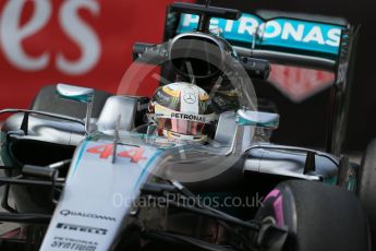 World © Octane Photographic Ltd. Mercedes AMG Petronas W07 Hybrid – Lewis Hamilton. Thursday 26th May 2016, F1 Monaco GP Practice 1, Monaco, Monte Carlo. Digital Ref :