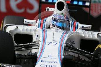 World © Octane Photographic Ltd. Williams Martini Racing, Williams Mercedes FW38 – Valtteri Bottas. Thursday 26th May 2016, F1 Monaco GP Practice 1, Monaco, Monte Carlo. Digital Ref :