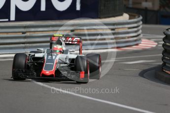 World © Octane Photographic Ltd. Haas F1 Team VF-16 - Esteban Gutierrez. Thursday 26th May 2016, F1 Monaco GP Practice 1, Monaco, Monte Carlo. Digital Ref :