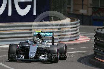 World © Octane Photographic Ltd. Mercedes AMG Petronas W07 Hybrid – Nico Rosberg. Thursday 26th May 2016, F1 Monaco GP Practice 1, Monaco, Monte Carlo. Digital Ref :