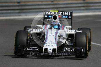 World © Octane Photographic Ltd. Williams Martini Racing, Williams Mercedes FW38 – Valtteri Bottas. Thursday 26th May 2016, F1 Monaco GP Practice 1, Monaco, Monte Carlo. Digital Ref :