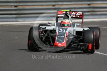 World © Octane Photographic Ltd. Haas F1 Team VF-16 - Esteban Gutierrez. Thursday 26th May 2016, F1 Monaco GP Practice 1, Monaco, Monte Carlo. Digital Ref :