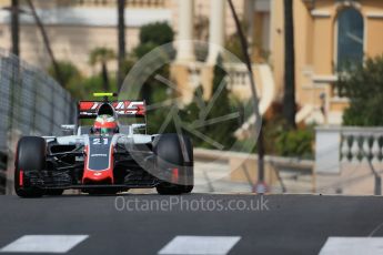 World © Octane Photographic Ltd. Haas F1 Team VF-16 - Esteban Gutierrez. Thursday 26th May 2016, F1 Monaco GP Practice 1, Monaco, Monte Carlo. Digital Ref :