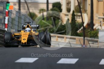World © Octane Photographic Ltd. Renault Sport F1 Team RS16 - Kevin Magnussen. Thursday 26th May 2016, F1 Monaco GP Practice 1, Monaco, Monte Carlo. Digital Ref :