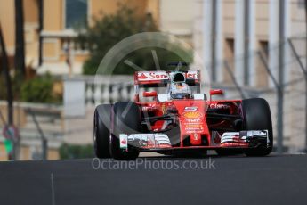 World © Octane Photographic Ltd. Scuderia Ferrari SF16-H – Sebastian Vettel. Thursday 26th May 2016, F1 Monaco GP Practice 1, Monaco, Monte Carlo. Digital Ref :