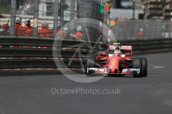 World © Octane Photographic Ltd. Scuderia Ferrari SF16-H – Kimi Raikkonen. Thursday 26th May 2016, F1 Monaco GP Practice 1, Monaco, Monte Carlo. Digital Ref :