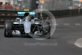 World © Octane Photographic Ltd. Mercedes AMG Petronas W07 Hybrid – Nico Rosberg. Thursday 26th May 2016, F1 Monaco GP Practice 1, Monaco, Monte Carlo. Digital Ref :