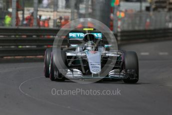 World © Octane Photographic Ltd. Mercedes AMG Petronas W07 Hybrid – Nico Rosberg. Thursday 26th May 2016, F1 Monaco GP Practice 1, Monaco, Monte Carlo. Digital Ref :