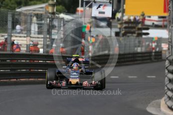 World © Octane Photographic Ltd. Scuderia Toro Rosso STR11 – Carlos Sainz. Thursday 26th May 2016, F1 Monaco GP Practice 1, Monaco, Monte Carlo. Digital Ref :